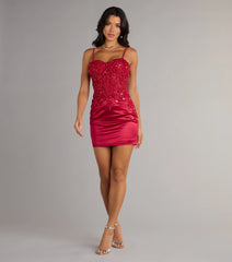Karla Corset Satin Mini Dress