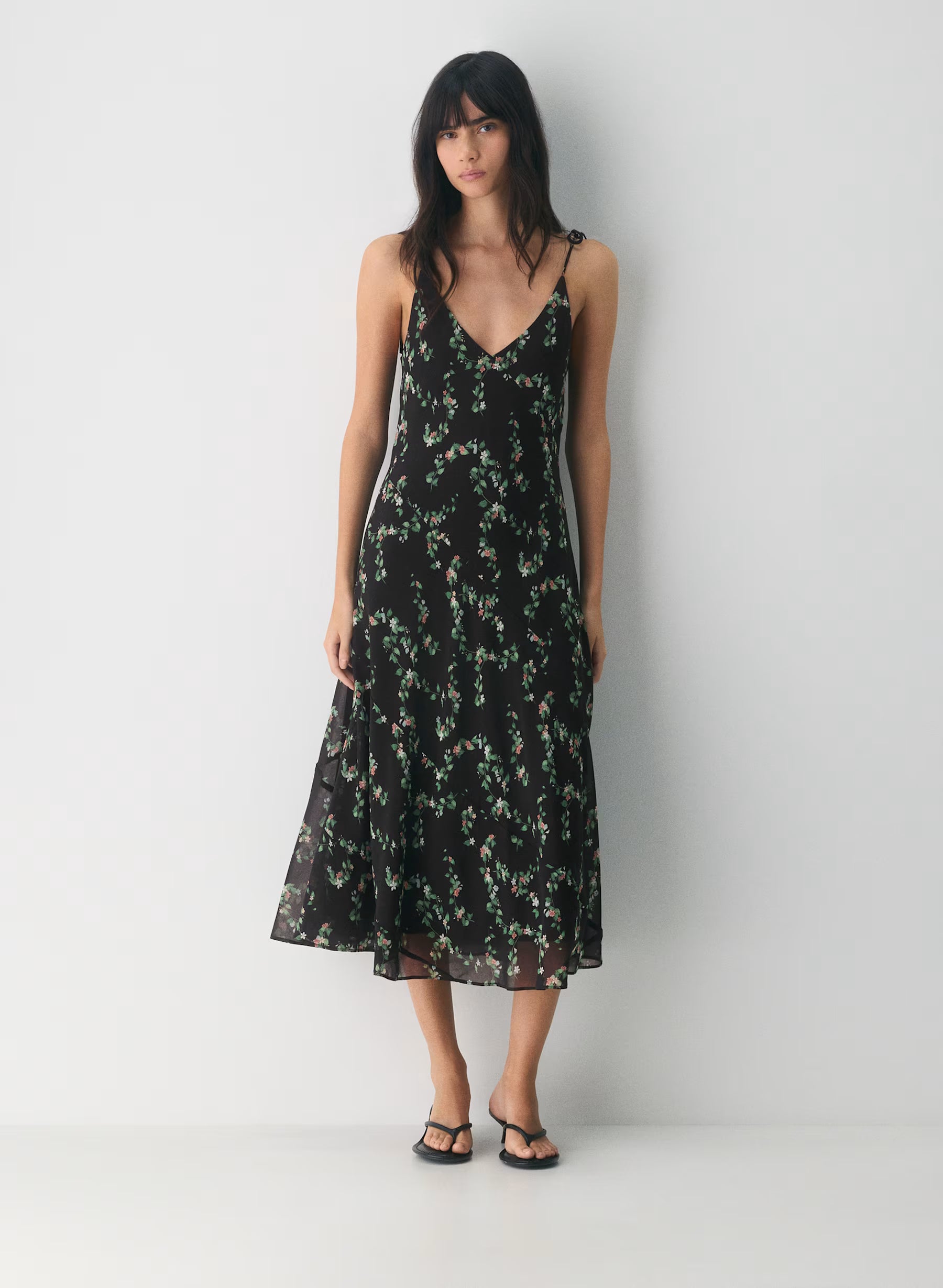 Chiffon V-neck slip dress