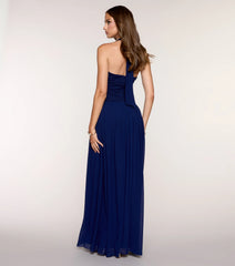 Veronica Crepe A-Line Formal Dress