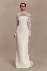 Aurelie Long Sleeve Lace Maxi Dress - Ivory