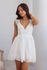 Beautiful Beginnings Mini Dress White