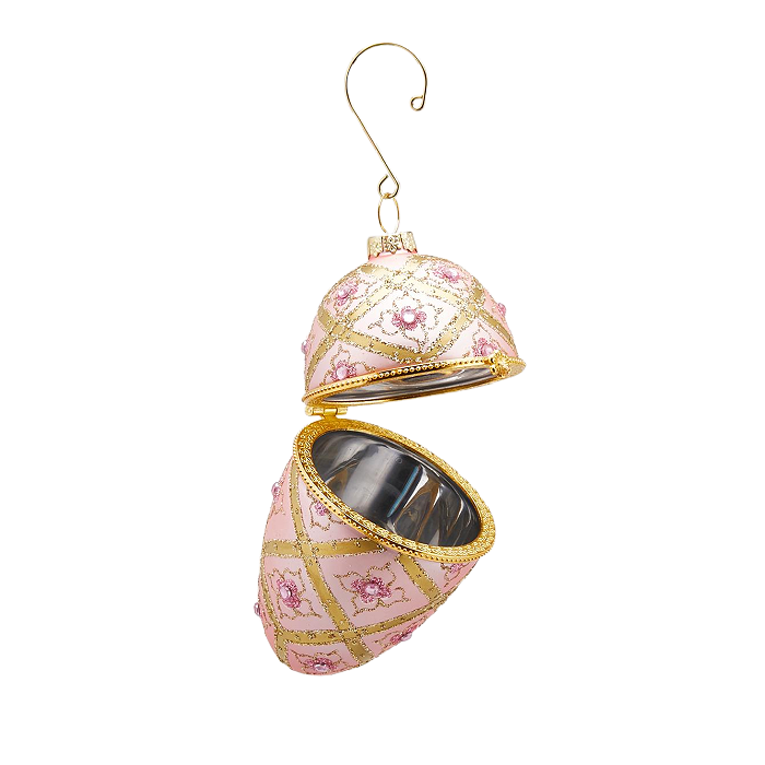 Candy Rose Jeweled Egg Bauble 11cm