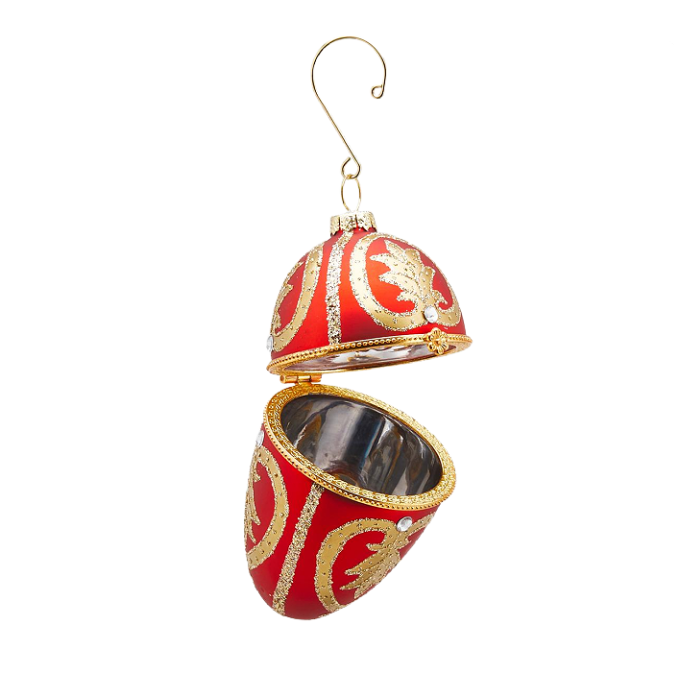 Regal Rouge Jeweled Egg Bauble 11cm