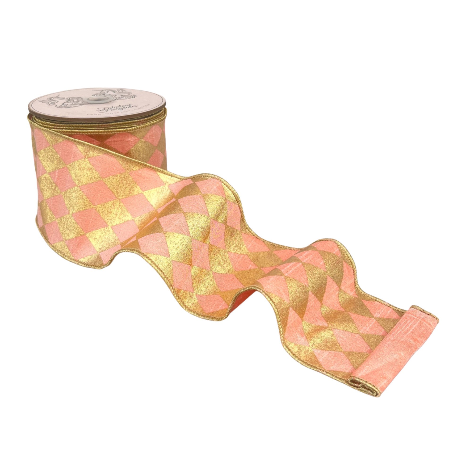 Gilded Blush Harlequin Ribbon 4 x 10yds