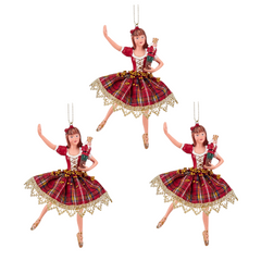 Highland Dancers with Nutcrackers 13cm (Set of 3)
