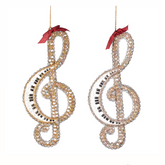 Jewelled Piano Musical Note Ornament 15cm