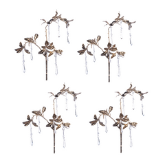 Metallic Hanging Chandelier Jewel Stems 72cm (Set of 4)