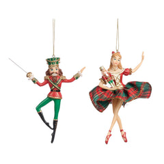 Highland Tartan Clara and Nutcracker Prince 13cm (Set of 2)