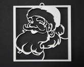 Wall Art - Christmas Santa Face | 3D Printed