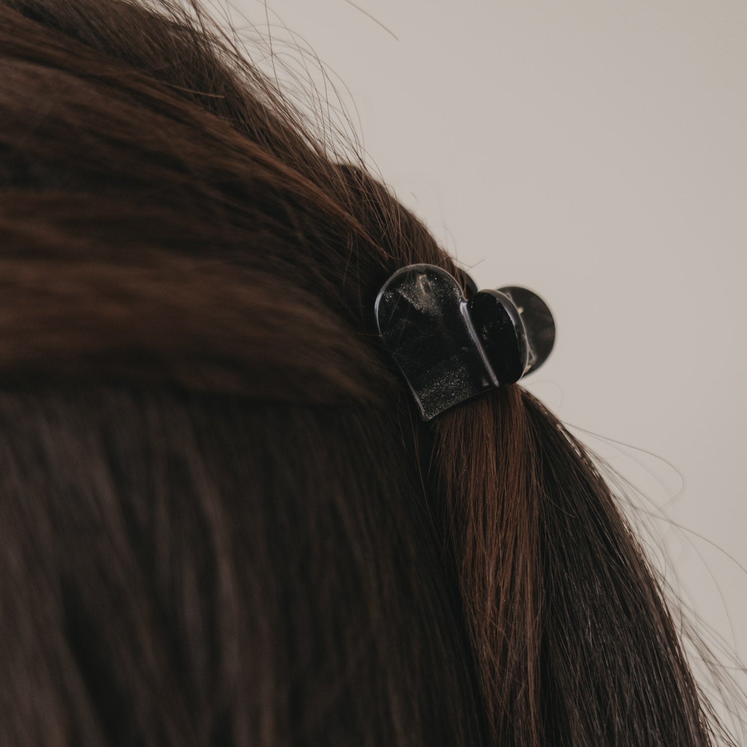 Haarspange Herzform klein Night