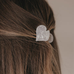 Haarspange Herzform groß Pearl