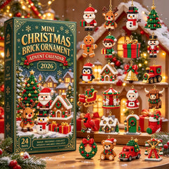 2026 Christmas Building Block Advent Calendar – 24-Day Mini Brick Ornament Set