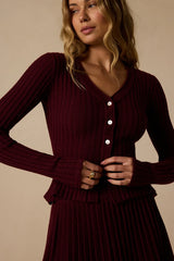 Belmont Burgundy Two-Piece Sweater Dress