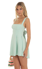 Fit and Flare Dress in Mint Green