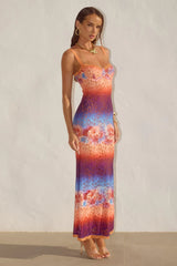 SERINA LACE MAXI DRESS - NADIA PINK OMBRE