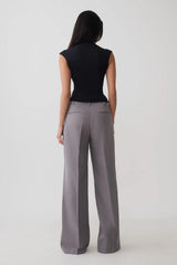 Crossover Jersey Top - Black