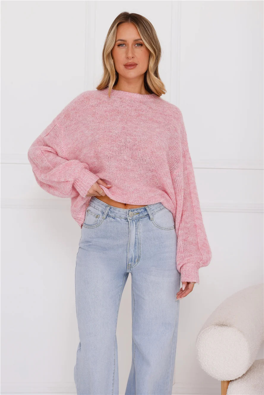 Sweater Weather Knit Pink