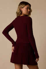Belmont Burgundy Two-Piece Sweater Dress