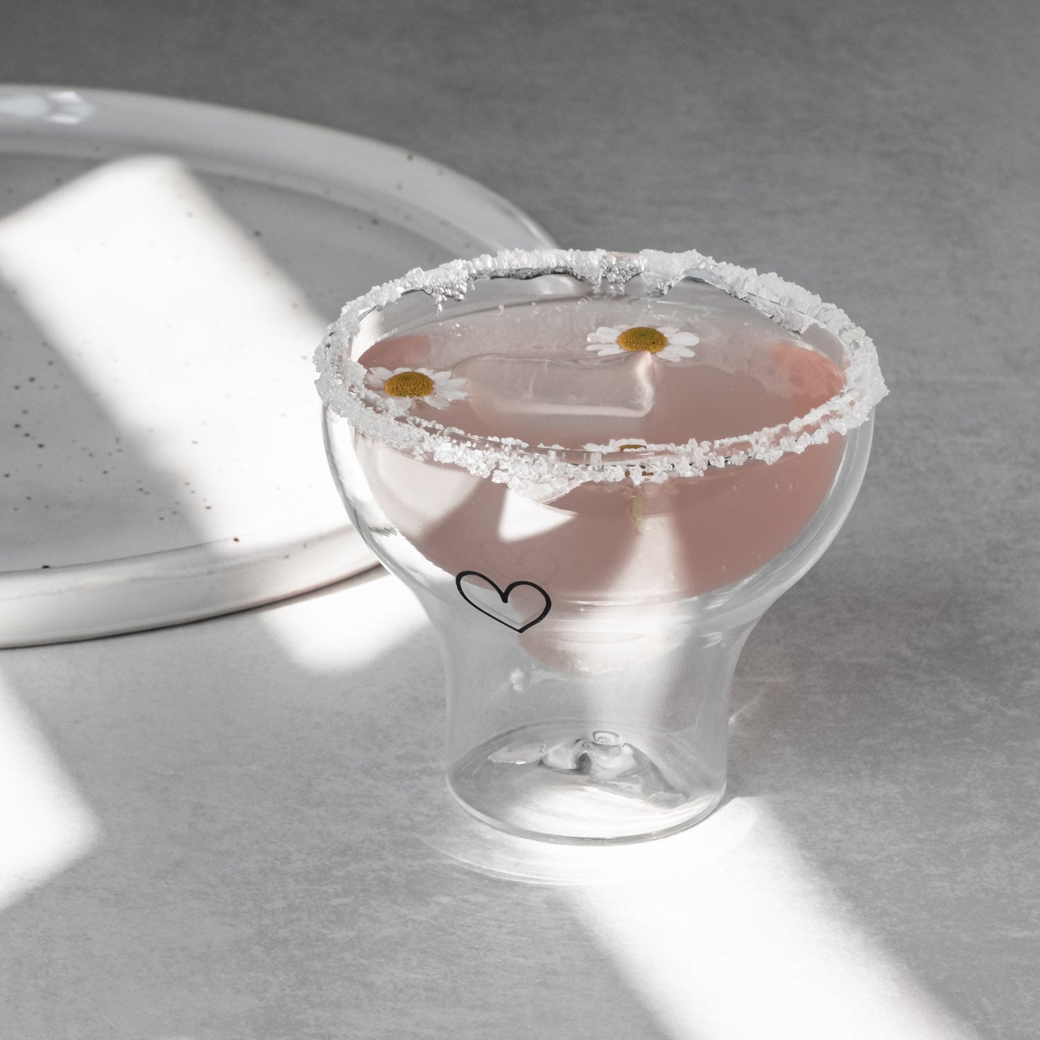Doppelwandiges Glas Herz 100ml
