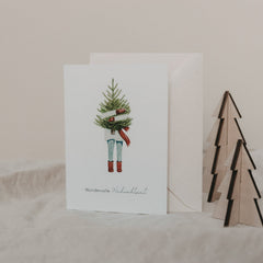 Klappkarte Weihnachtsmädchen