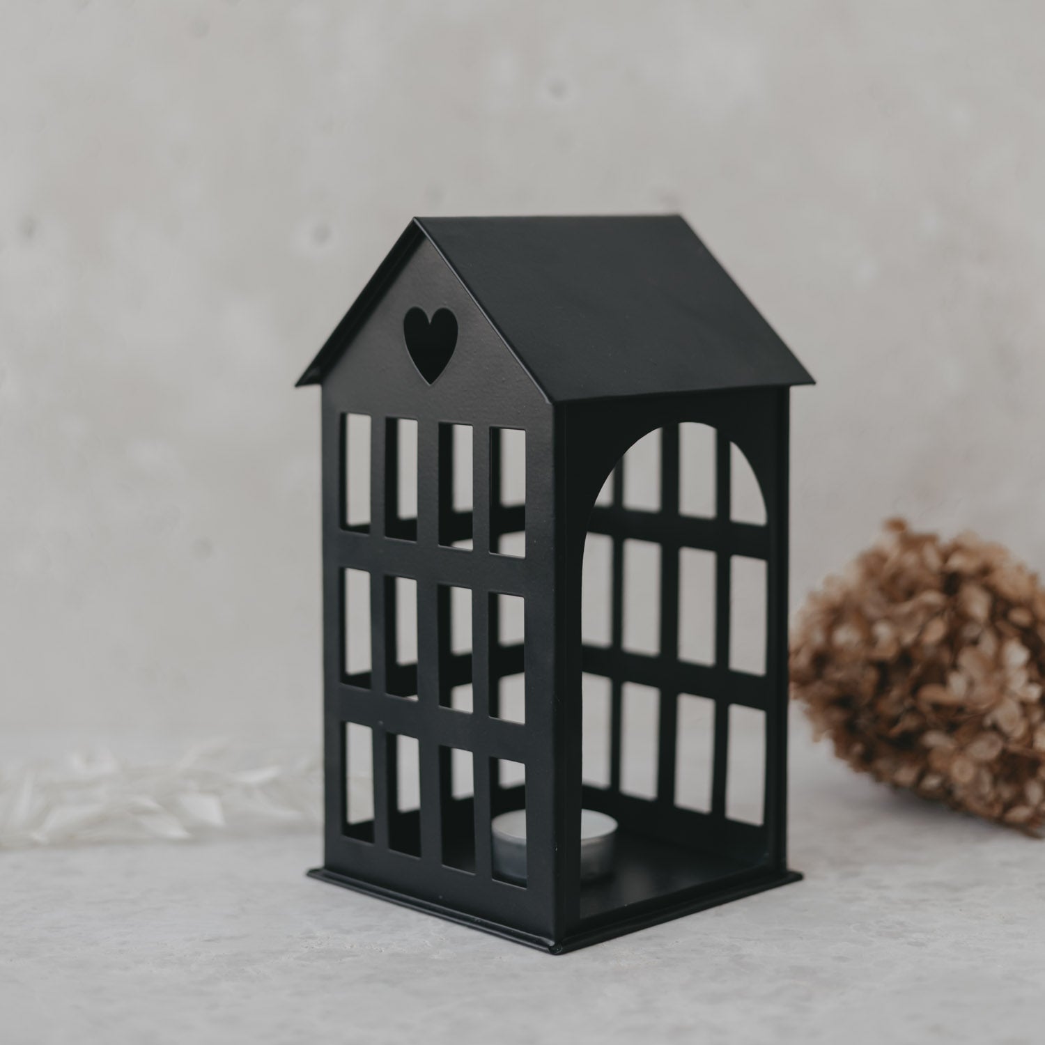 Metallhaus mittel Schwarz