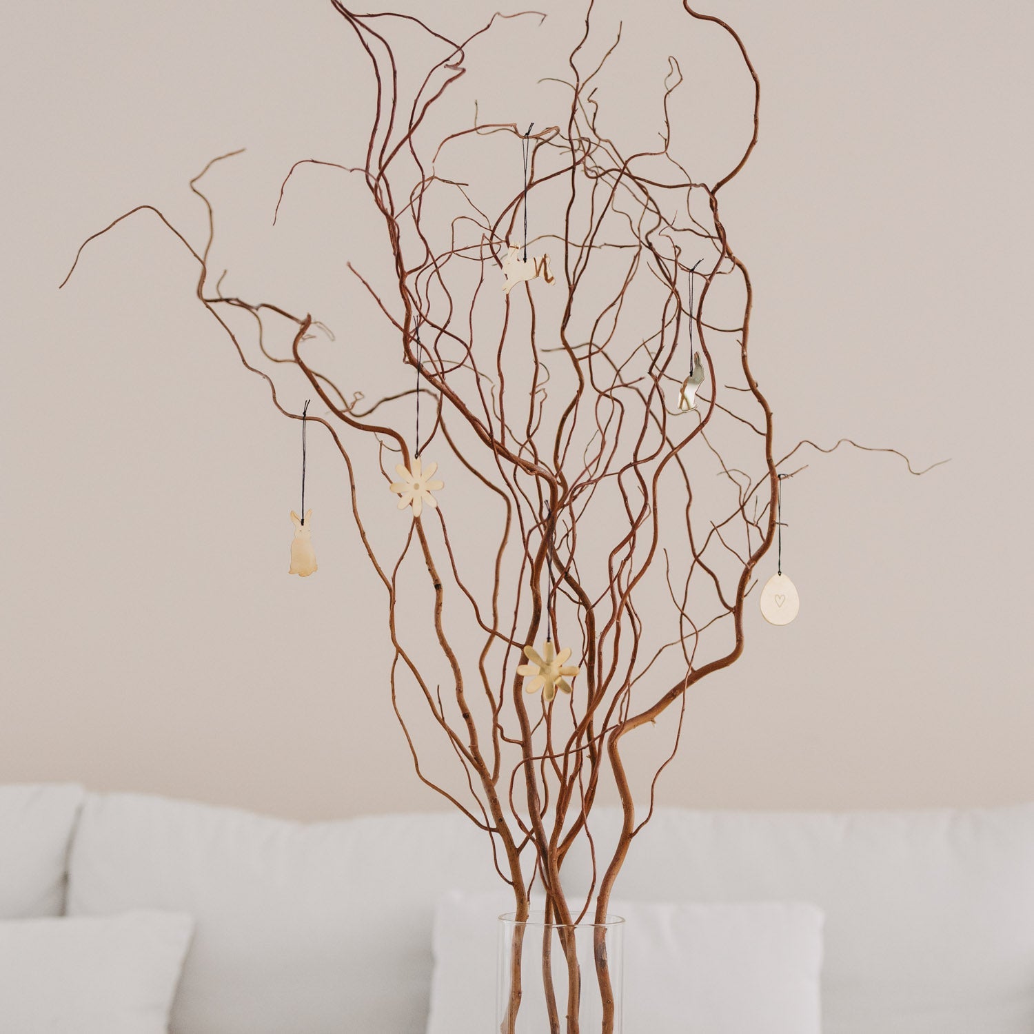 Metallanhänger Ostern gold 6er Set
