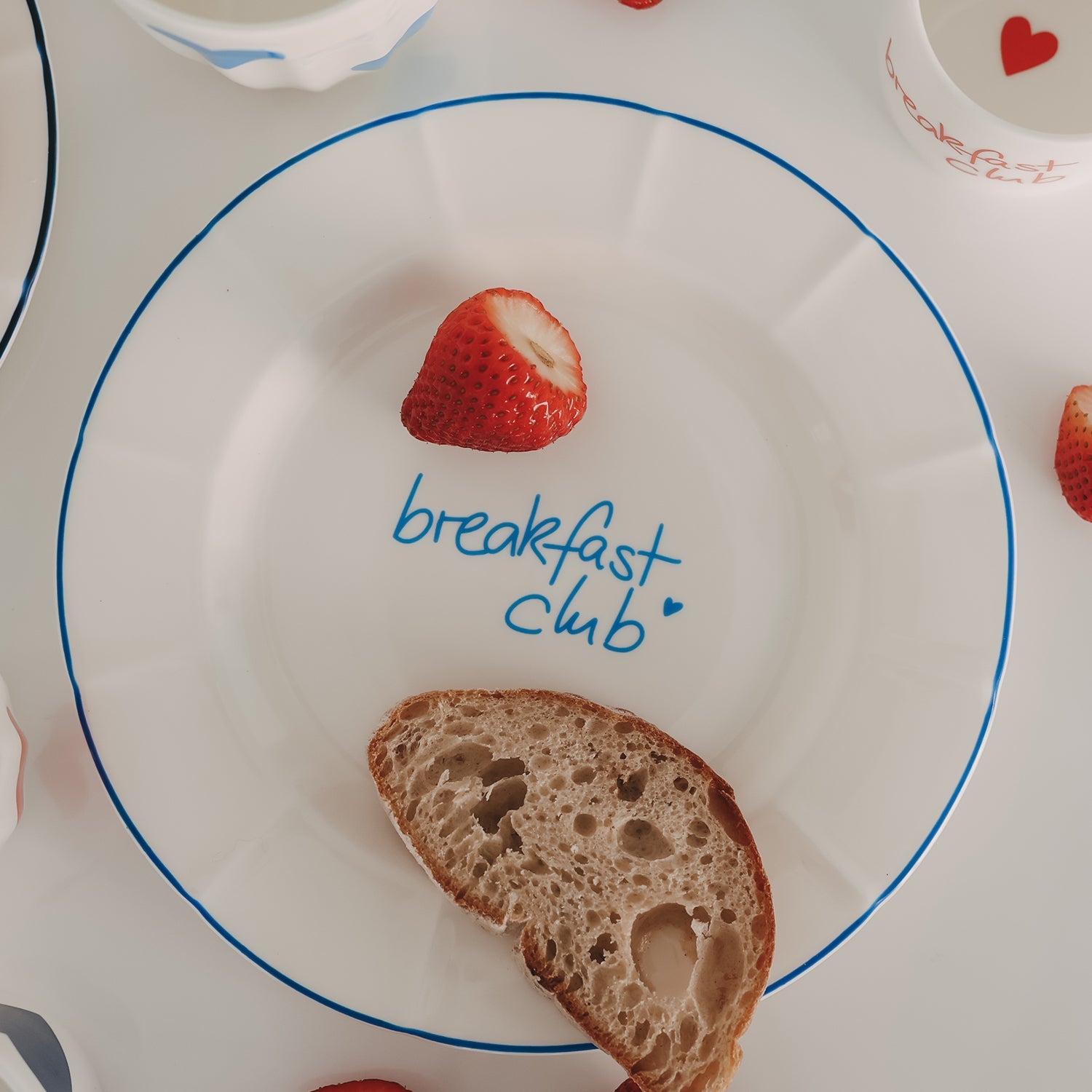 Frühstücksteller wellig hellblau Breakfast club