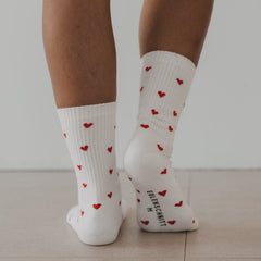 Socken Allover Herzen rot