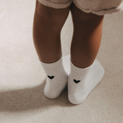 Kindersocken Herz schwarz