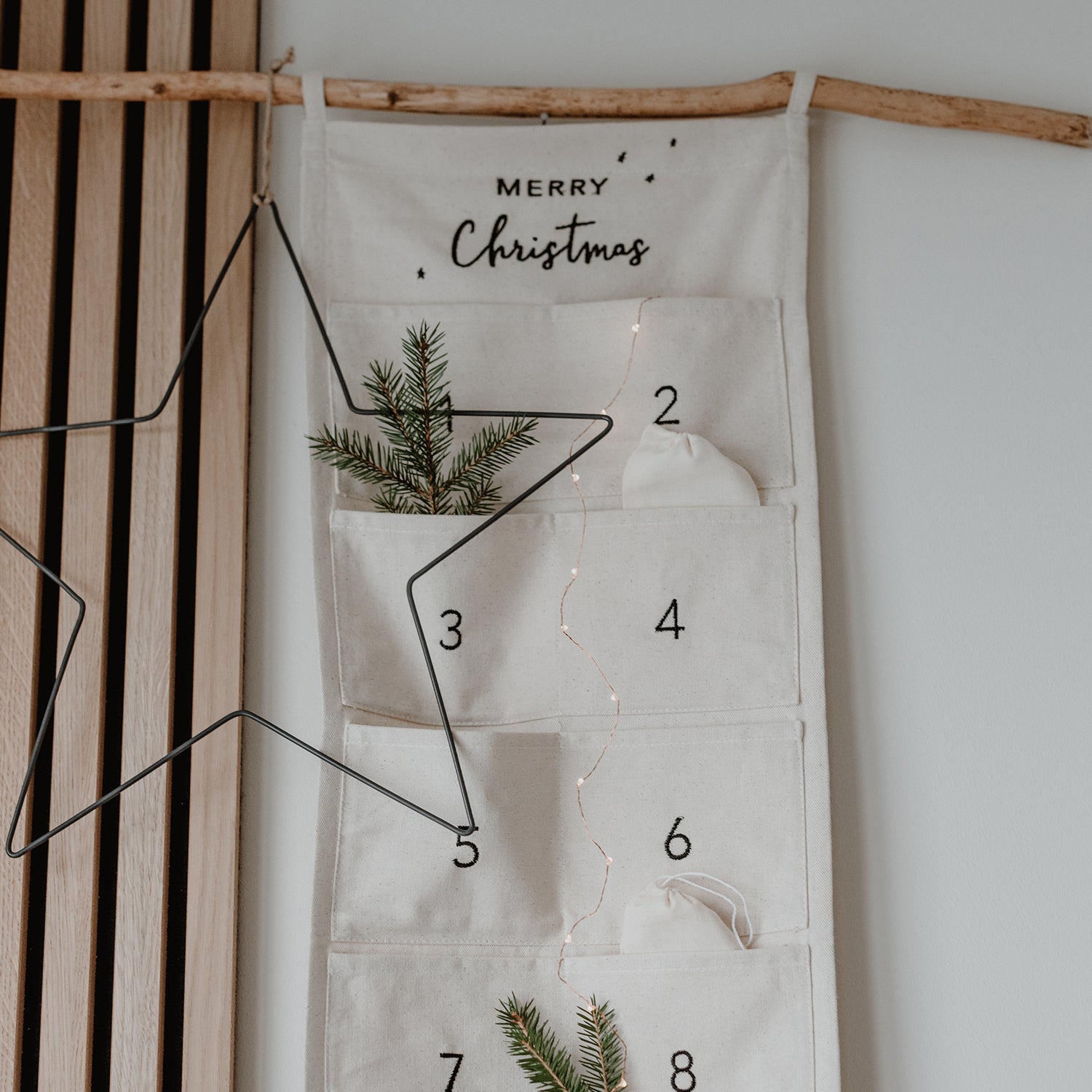 Adventskalender Merry Christmas 30cm