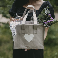 Kühltasche klein grau Herz