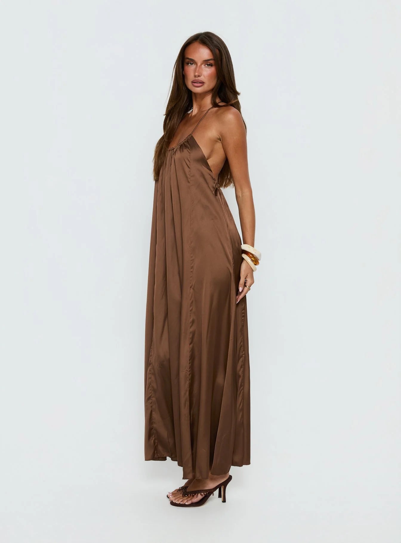 Seatides Scoop Maxi Dress Chocolate