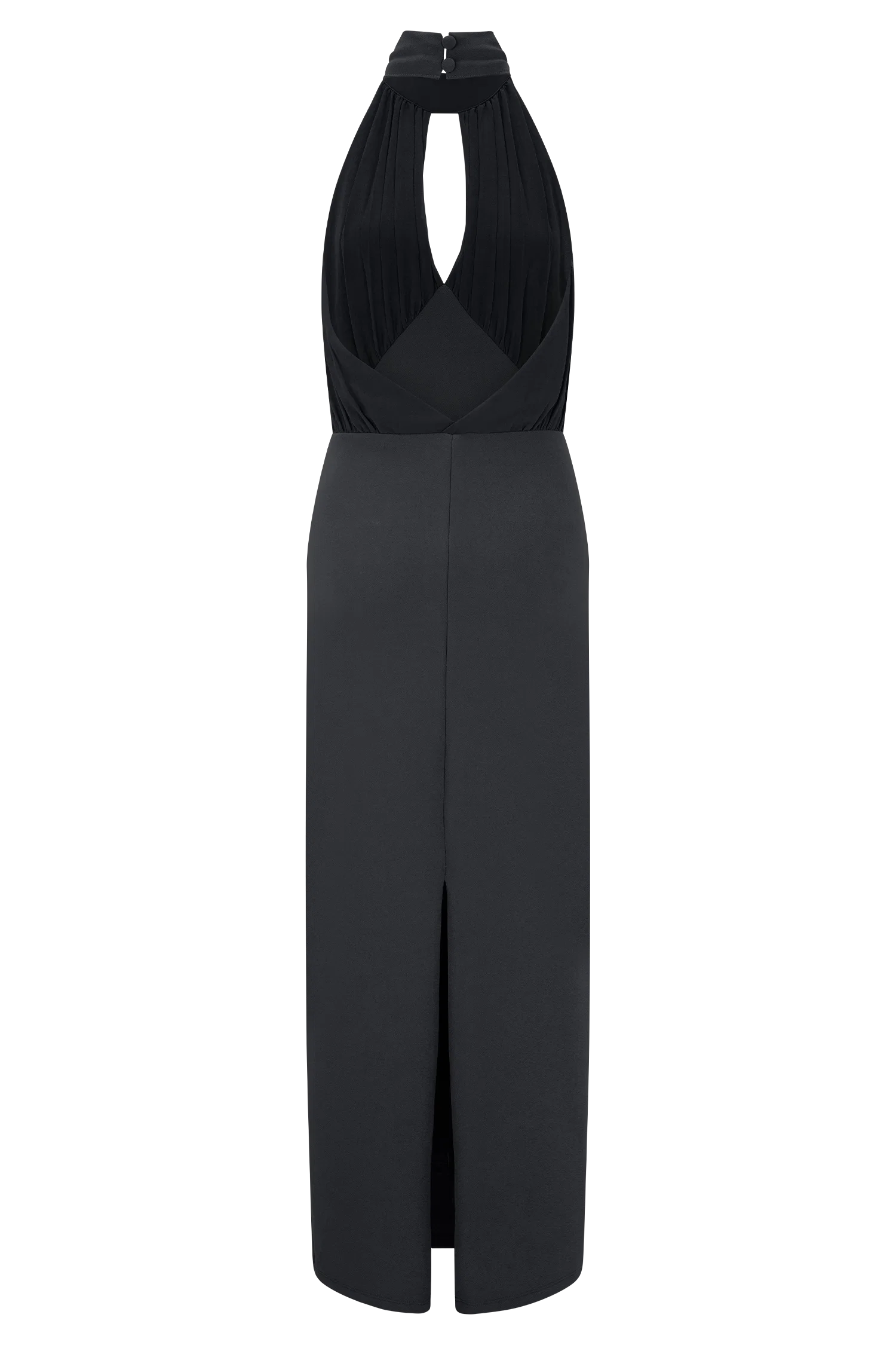 Mierah Halter Midi Dress - Black
