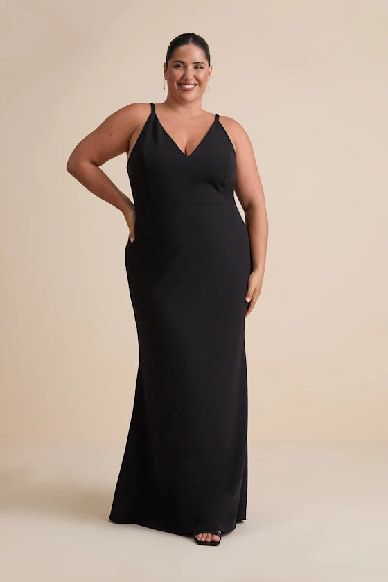 Melora Black Sleeveless Maxi Dress