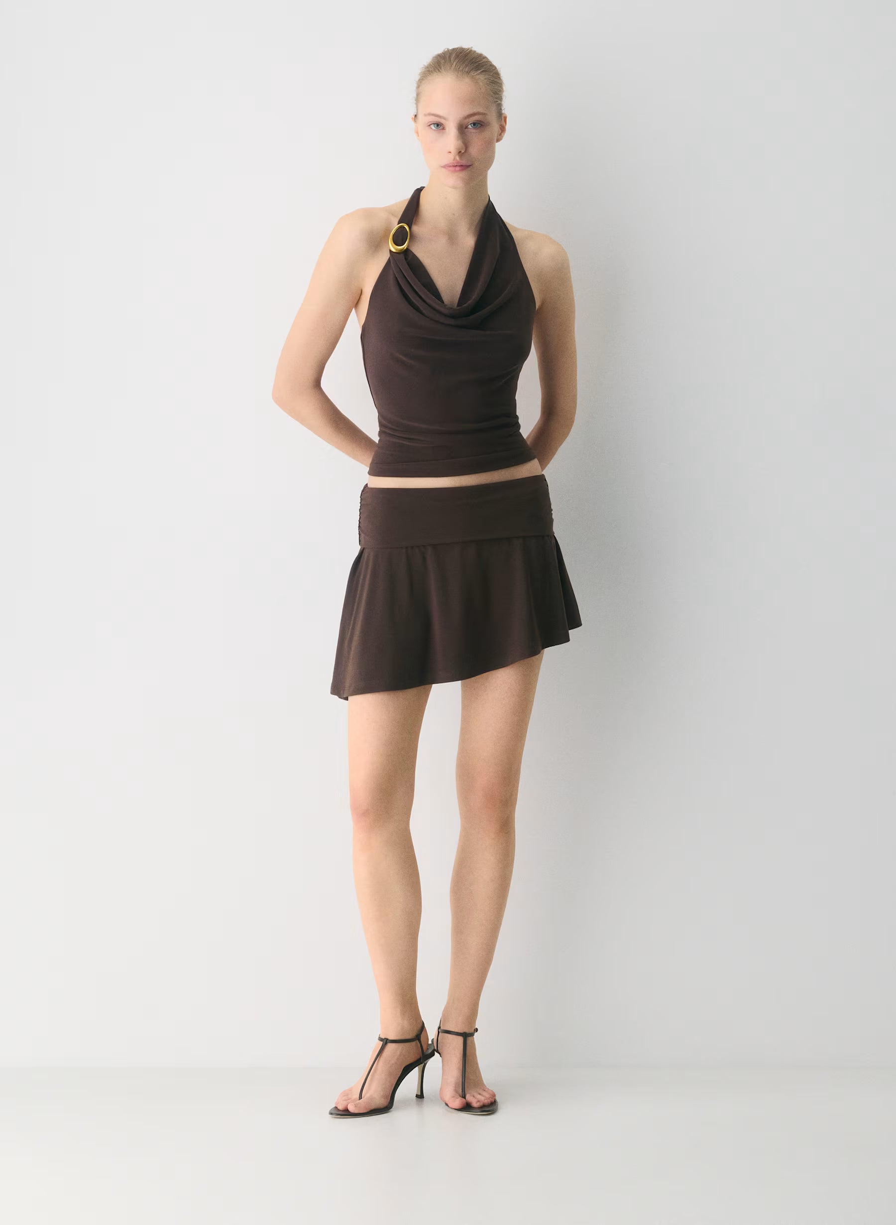 Drapey jersey scoopneck top