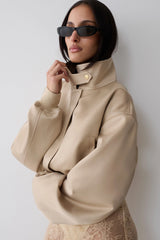 Satin Bomber Jacket - Blush Rose Gold