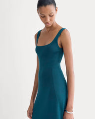 Knit Square-Neck Midi Dress | Reflecting Pond