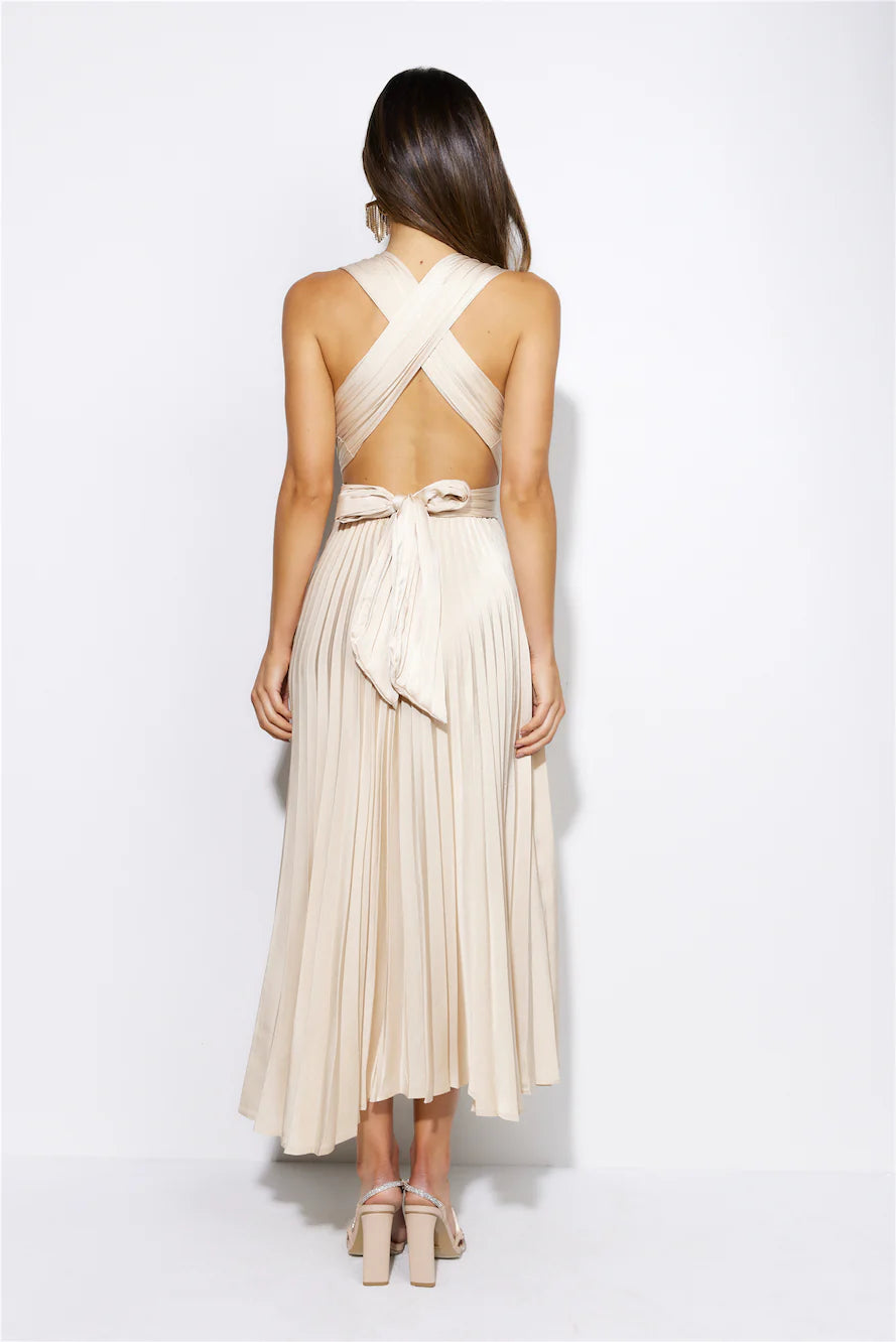 Prime Asset Midi Dress Champagne