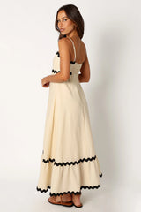 Yana Maxi Dress - Cream Black