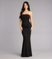 Darcy Glitter Strapless Mermaid Formal Dress