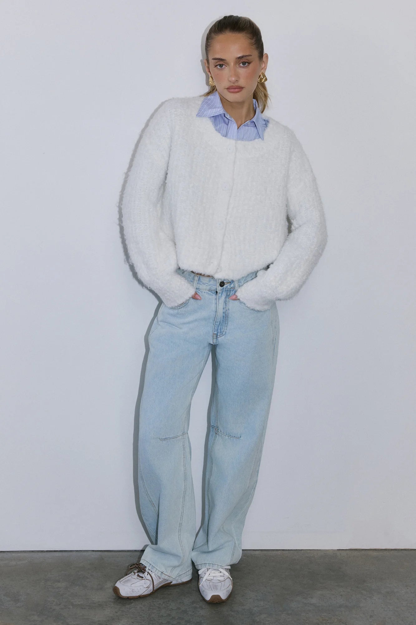 Ice Queen Knit Cardigan White