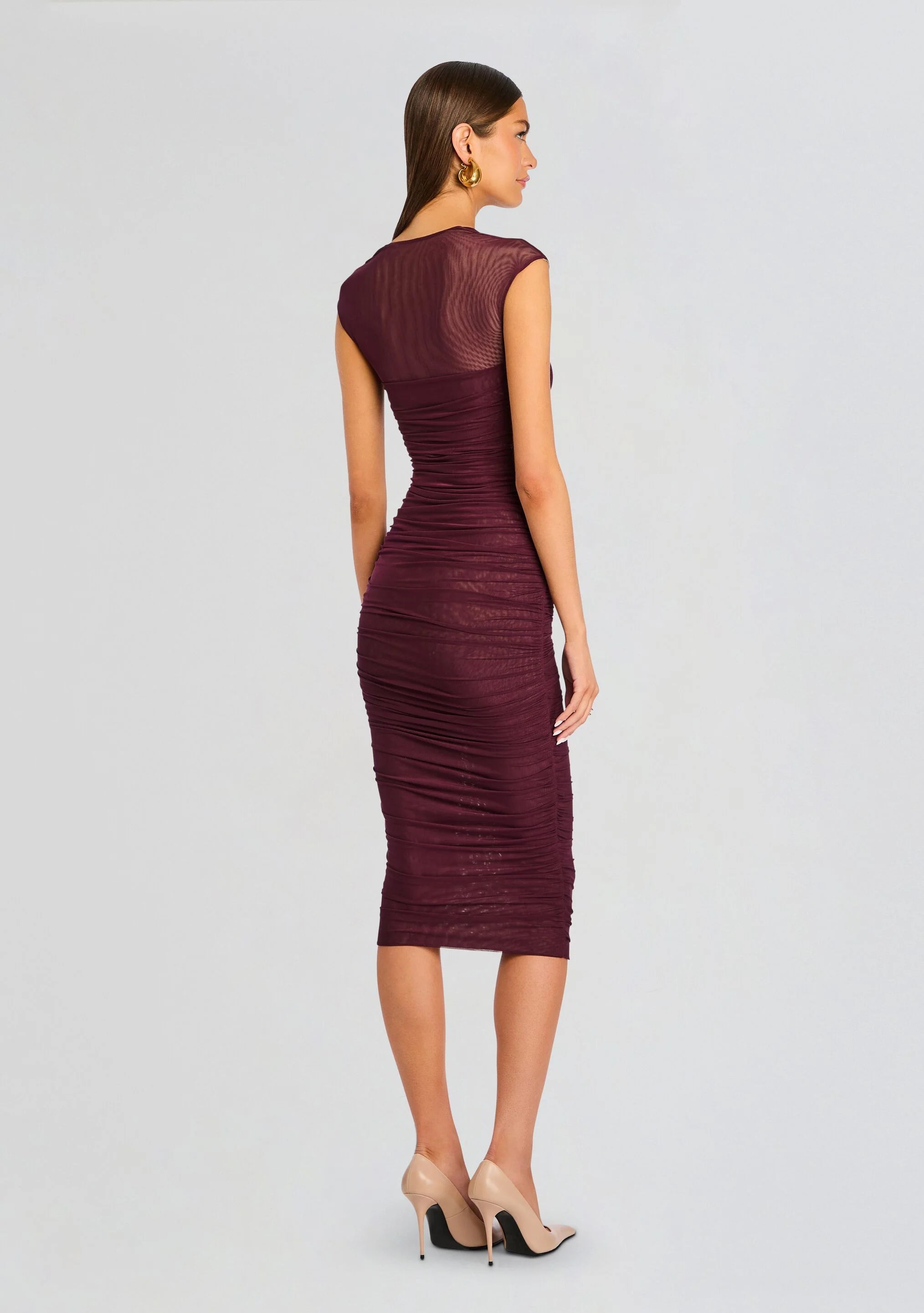 Kylie Mesh Midi Dress