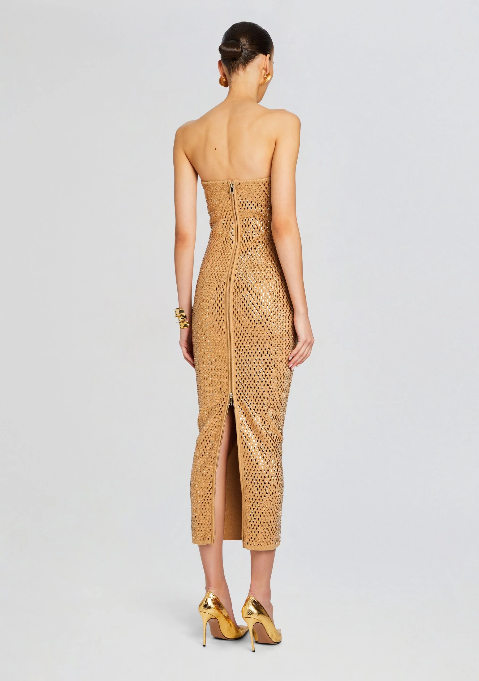 Boa Embellished Knit Dress