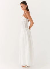 Jacinda Drop Waist Maxi Dress - Ivory