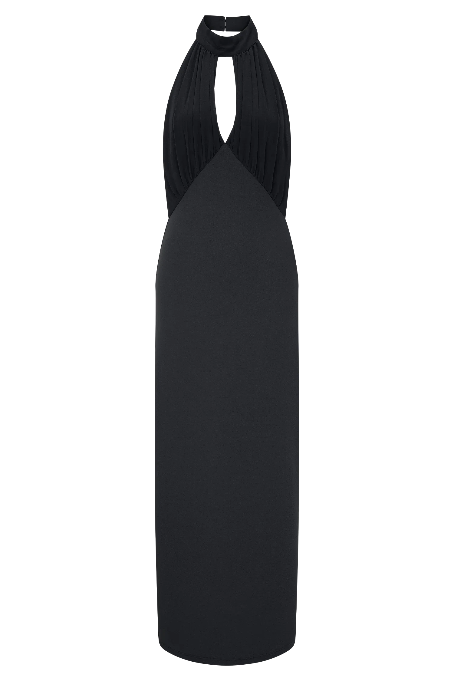 Mierah Halter Midi Dress - Black