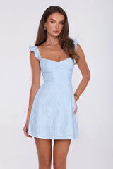 Floral Joy Mini Dress Blue