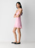 Chiffon V-neck mini slip dress