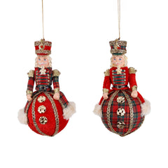 Highland Tartan Nutcracker Ball Ornaments 6 (Set of 2)