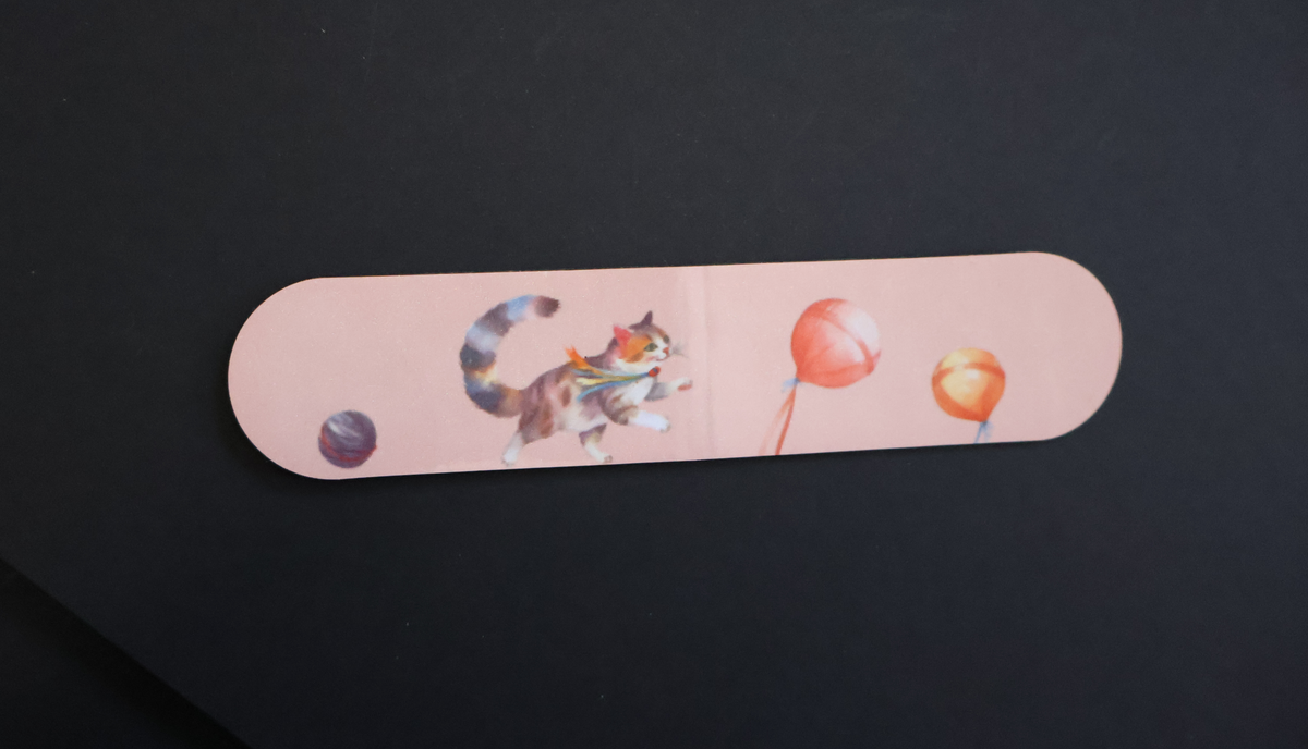 Sublimation print for Bookmarks Cat with Balloons
