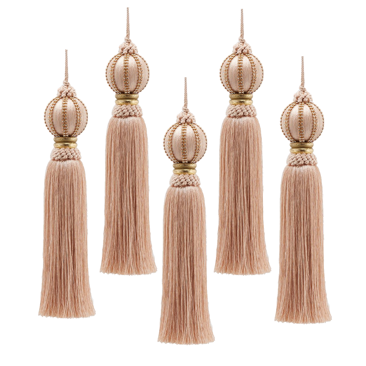Candy Pink Crystal Tassels 27cm (Set of 5)